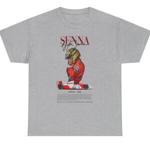 Senna Vintage Motorsport T-Shirt | Formula Racing Legend Graphic Tee | Unisex St